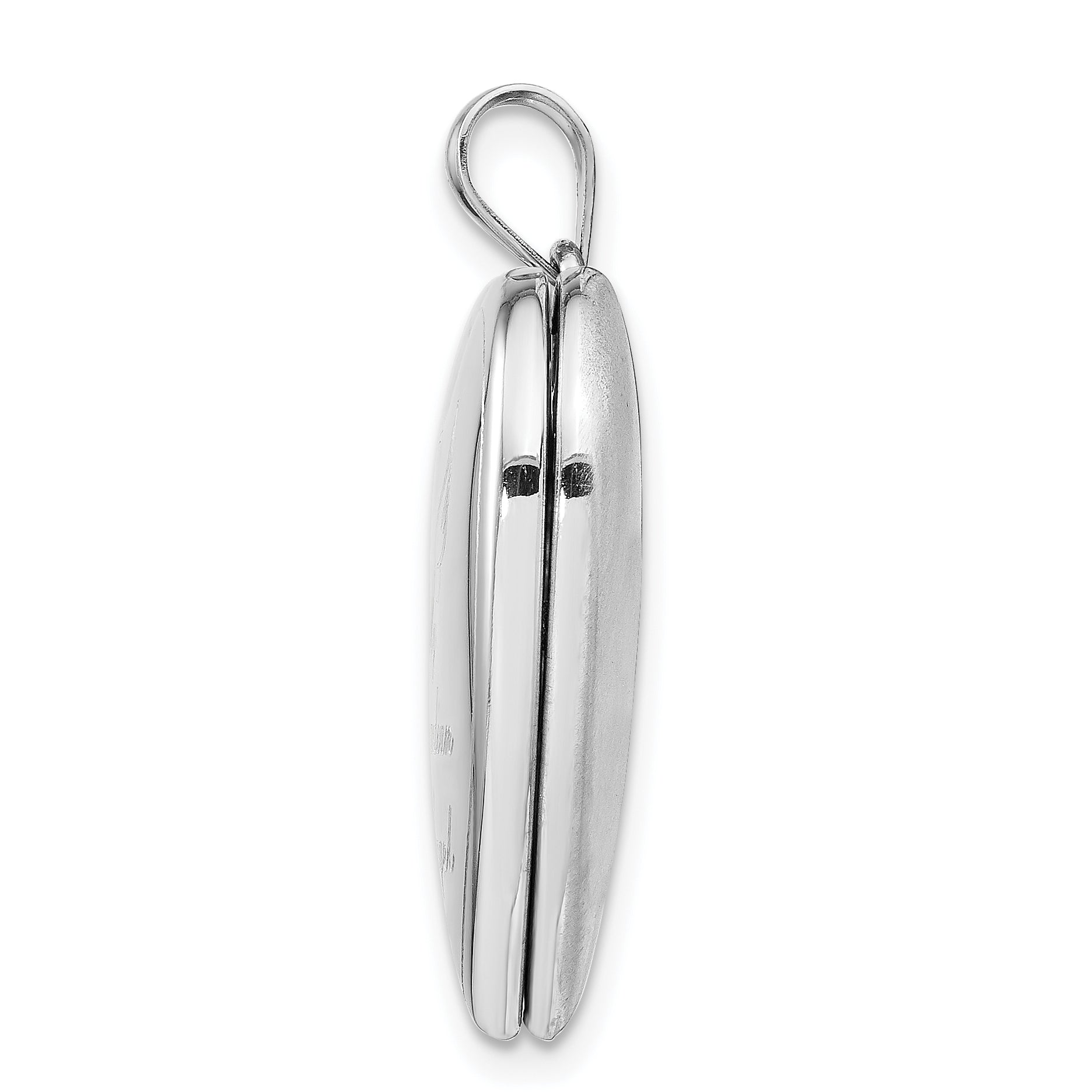 Sterling Silver Rhodium-plated Guardian Angel Ash Holder Heart Locket Secondary image