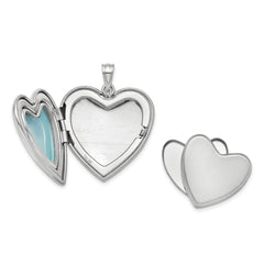 Sterling Silver Rhodium-plated Guardian Angel Ash Holder Heart Locket