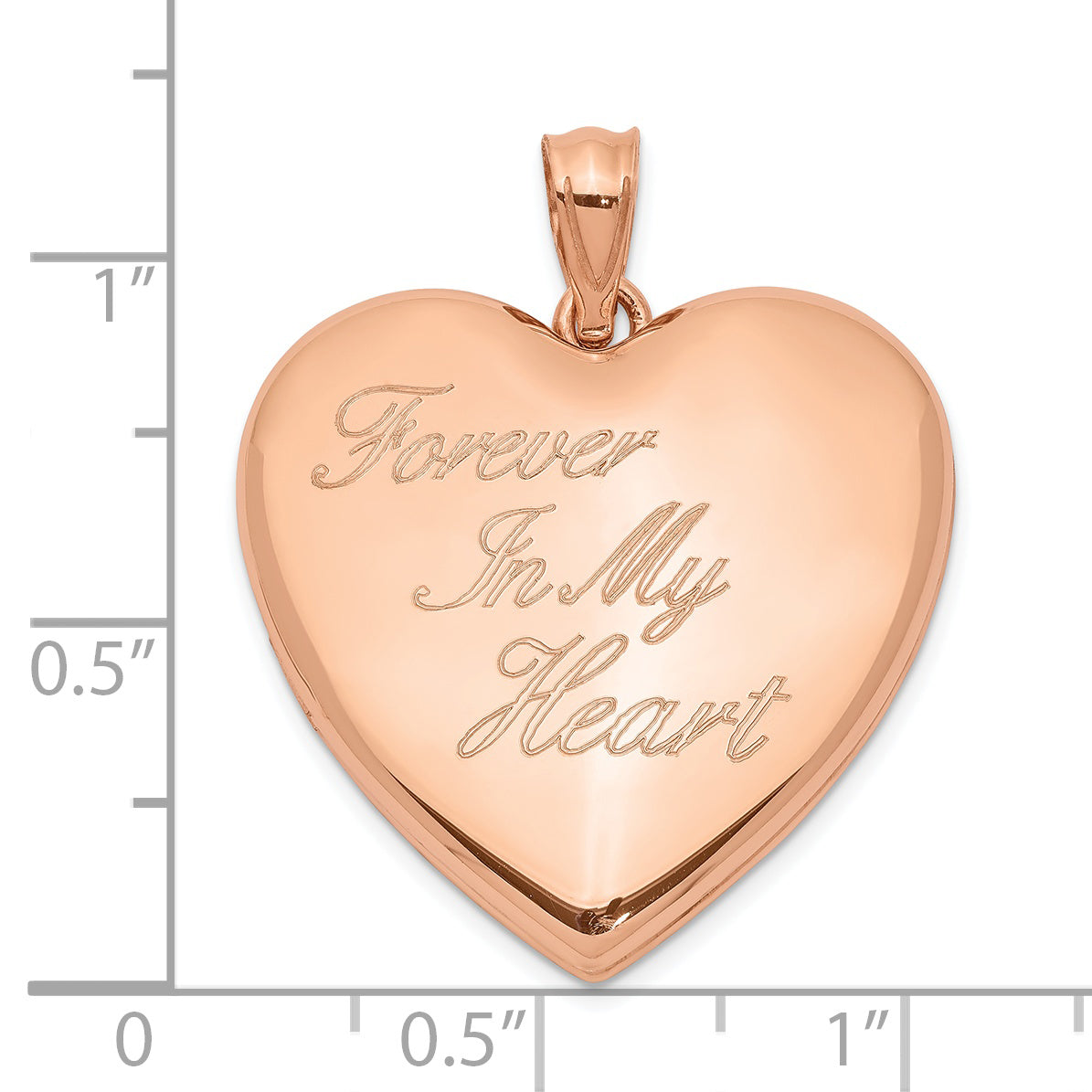 Sterling Silver Rose-tone Forever In My Heart Ash Holder Heart Locket