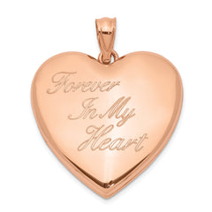 Sterling Silver Rose-tone Forever In My Heart Ash Holder Heart Locket