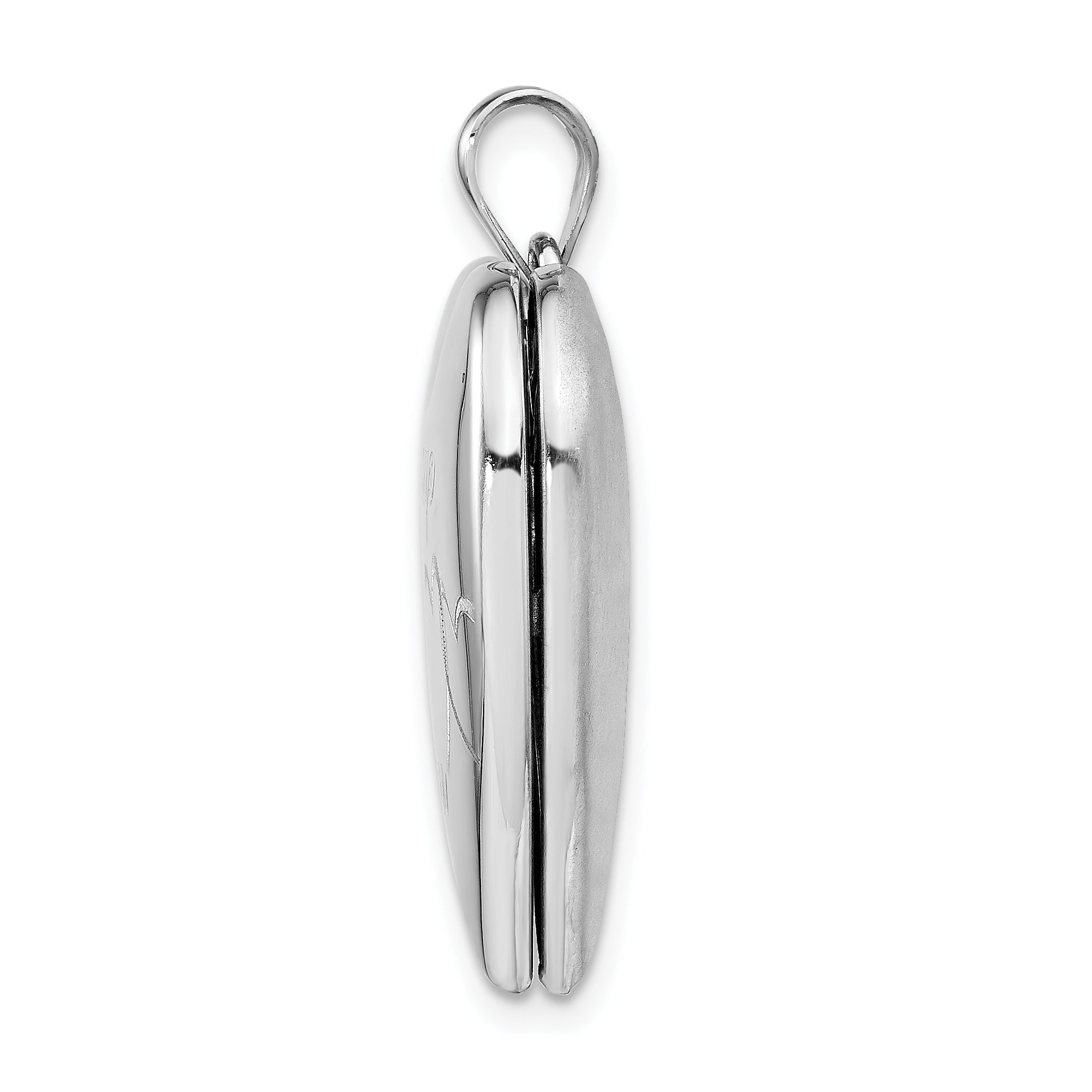 Sterling Silver Rhodium-plated Always With You Ash Holder Heart Locket Secondary image