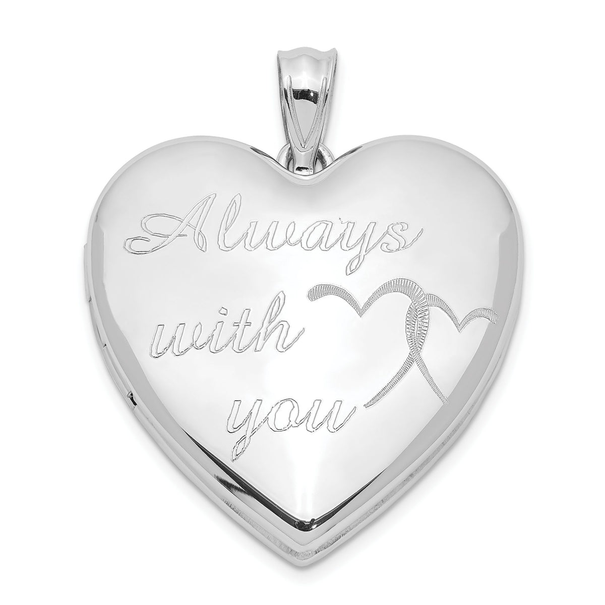Heart Locket Ash Holder Pendant in Sterling Silver, 29mm - Sophia Jewelers Main image