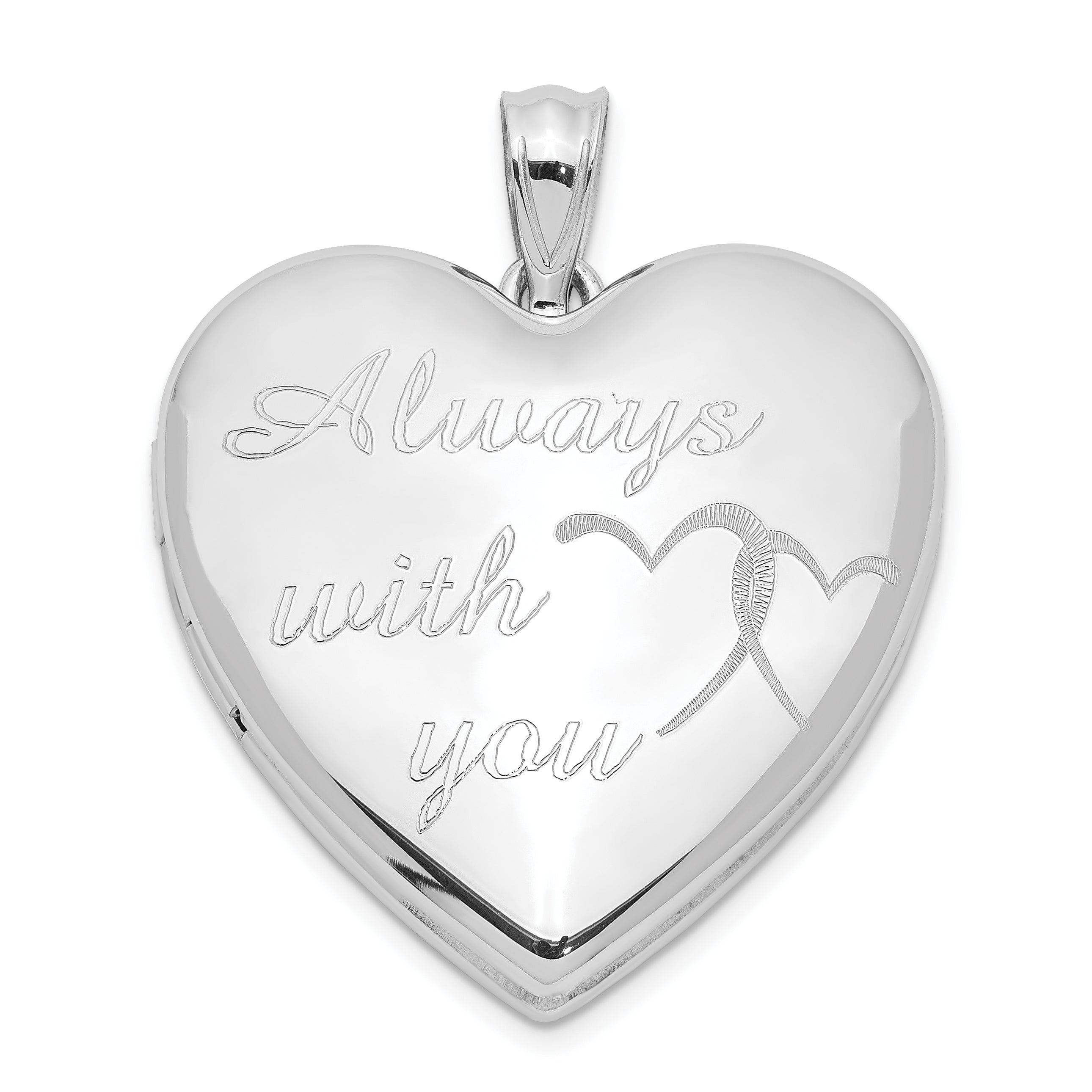 Sterling Silver Rhodium-plated Always With You Ash Holder Heart Locket Main image
