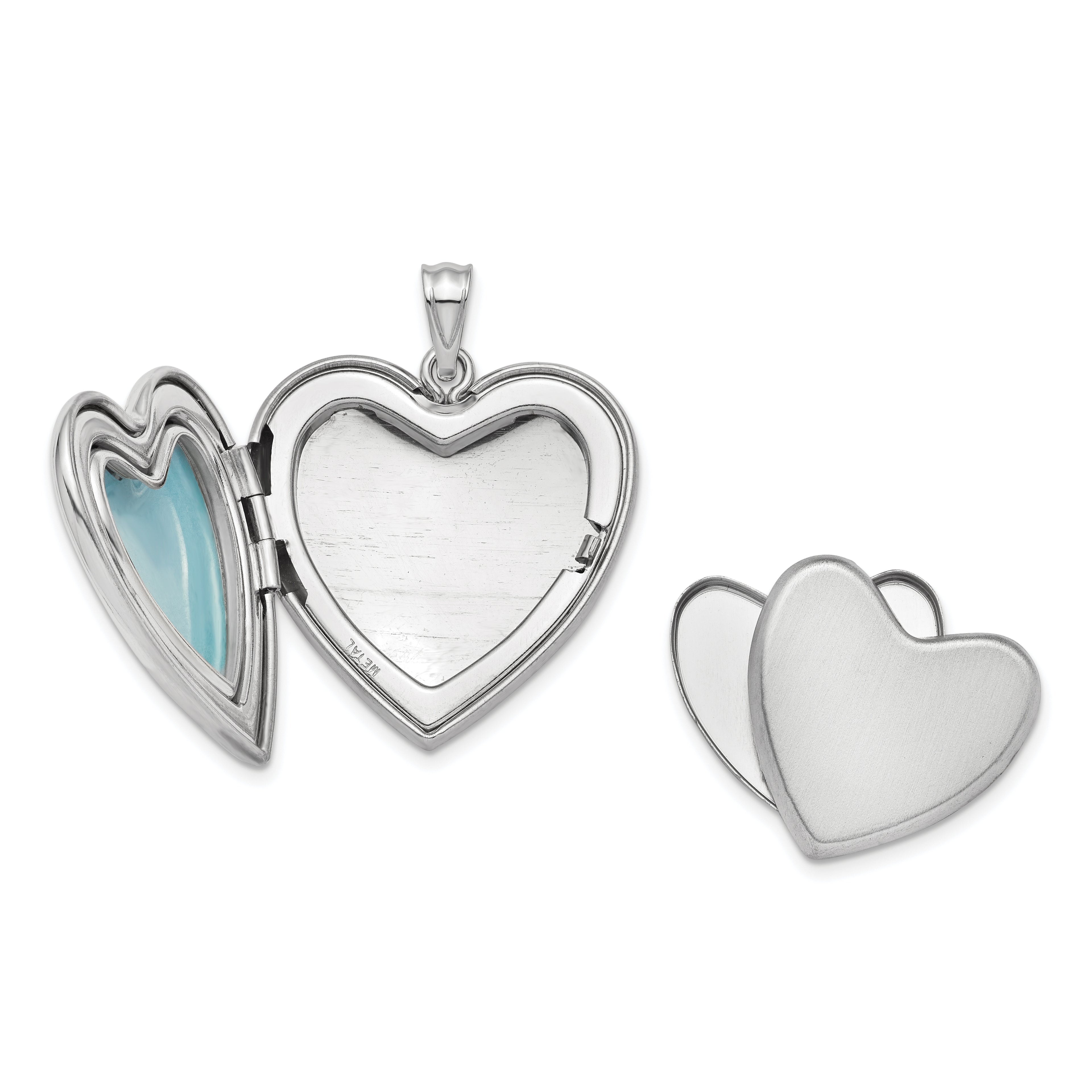 Sterling Silver Rhodium-plate Always On My Mind Ash Holder Heart Locket
