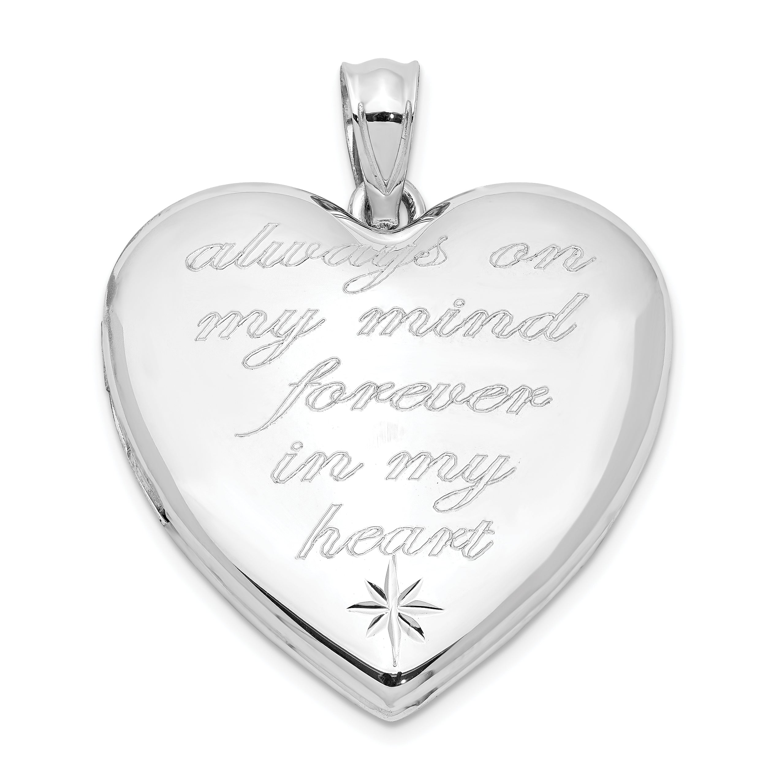Sterling Silver Rhodium-plate Always On My Mind Ash Holder Heart Locket Main image