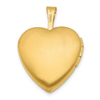 1/20 Gold Filled Satin and Polished 2-Frame 15mm Heart Locket
