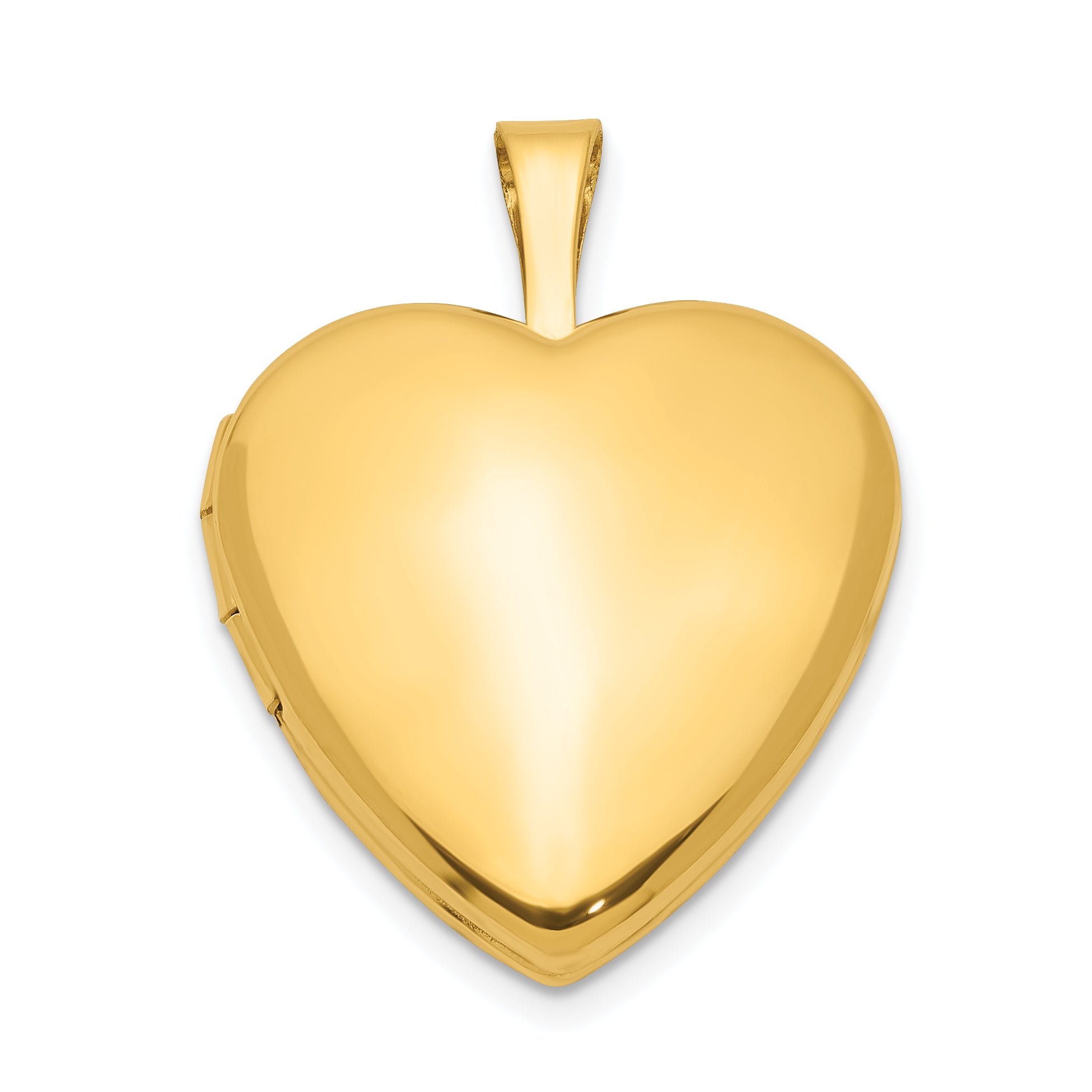 1/20 Gold Filled Satin and Polished 2-Frame 15mm Heart Locket Main image