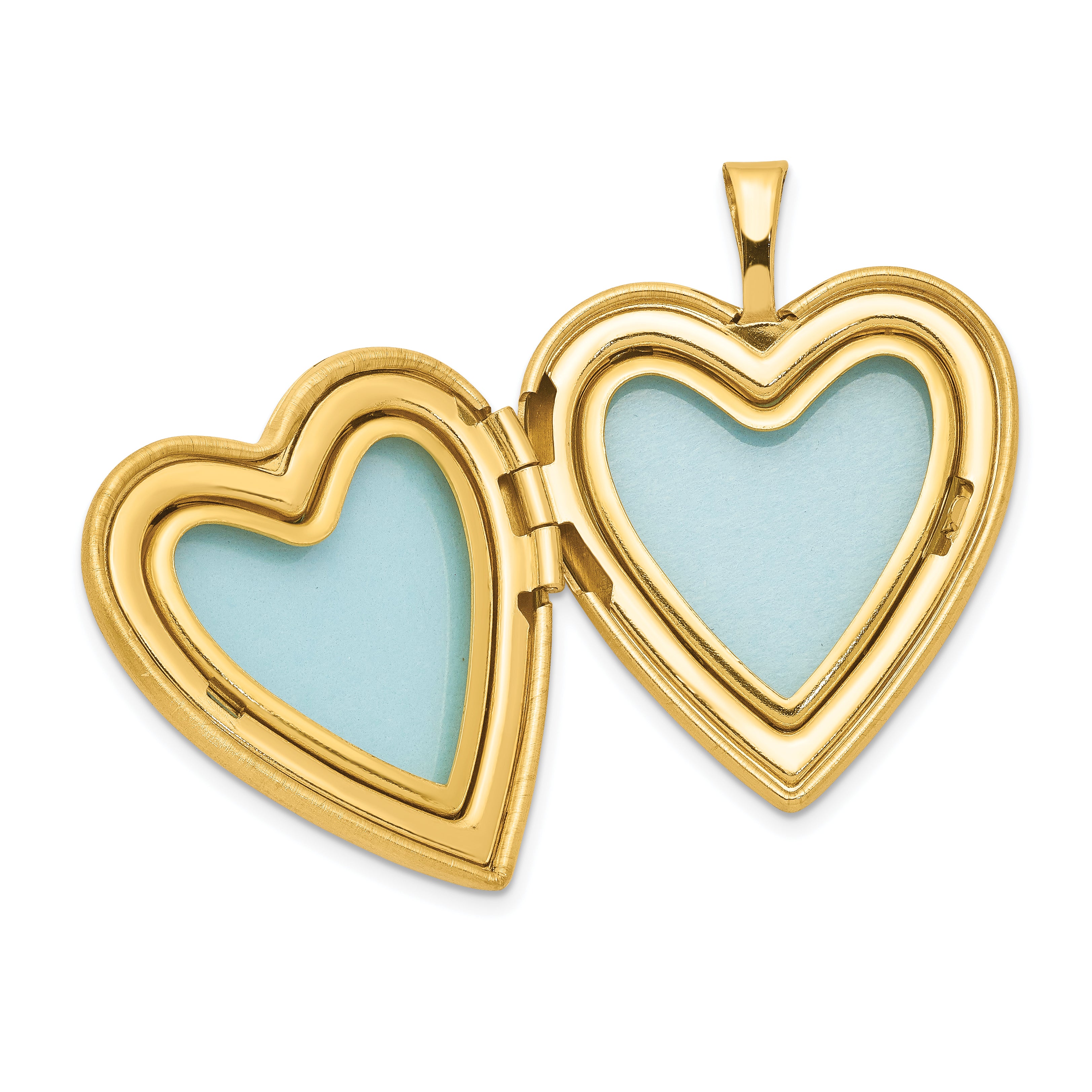 1/20 Gold Filled Polished & Satin Fancy Border 19mm Heart Locket