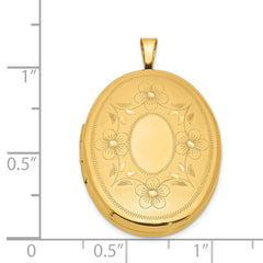 1/20 Gold Filled 26mm Floral Oval Locket