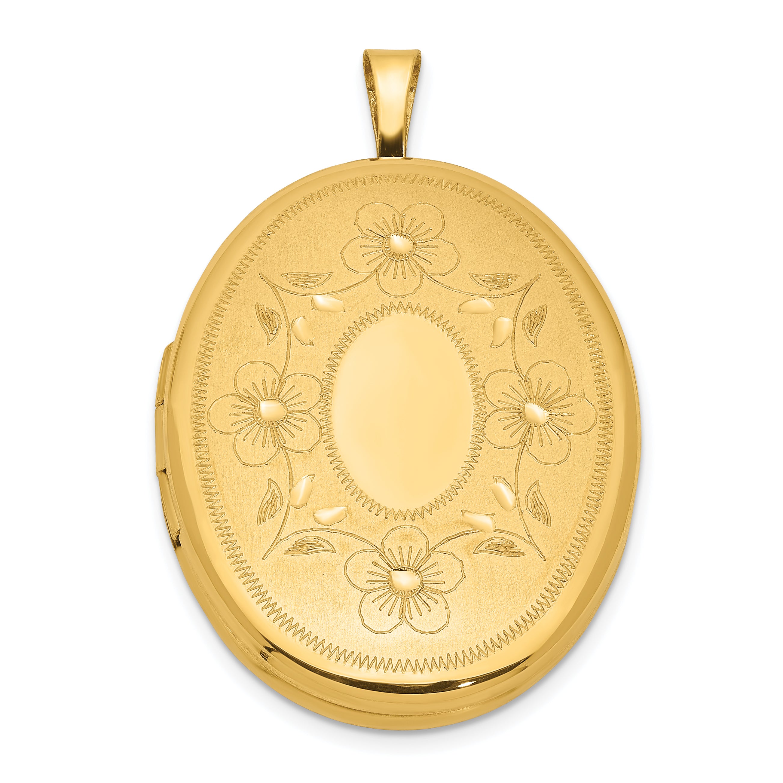 1/20 Gold Filled 26mm Floral Oval Locket Main image