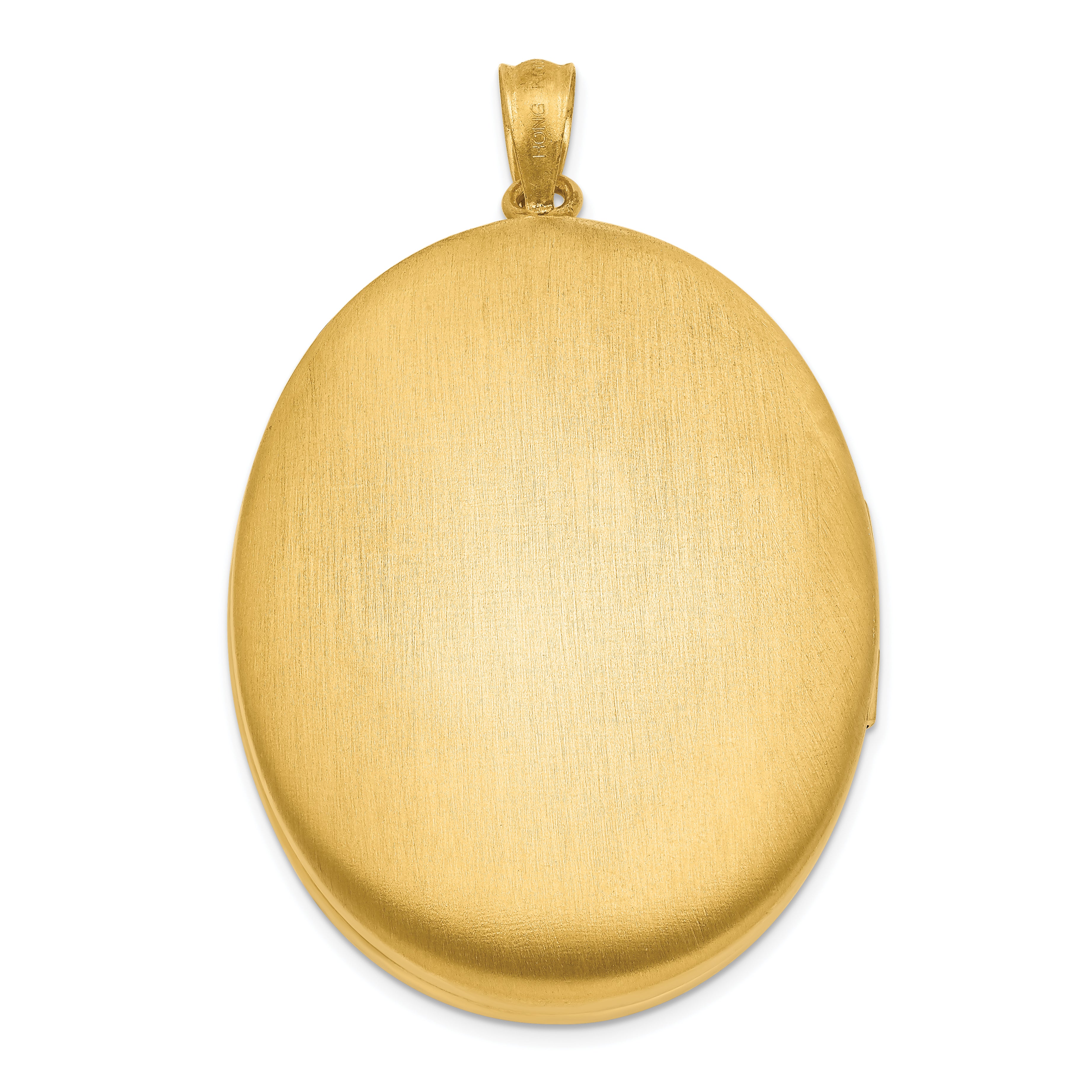 1/20 Gold Filled 34mm Enameled Flower Oval Locket