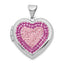 Sterling Silver Rhodium-plated 18mm Preciosa Crystal Heart Locket