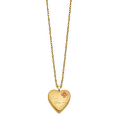 1/20 Gold Filled 20mm Enameled I Love You Heart Locket Necklace