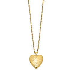 1/20 Gold Filled 20mm Side Swirled Heart Locket Necklace