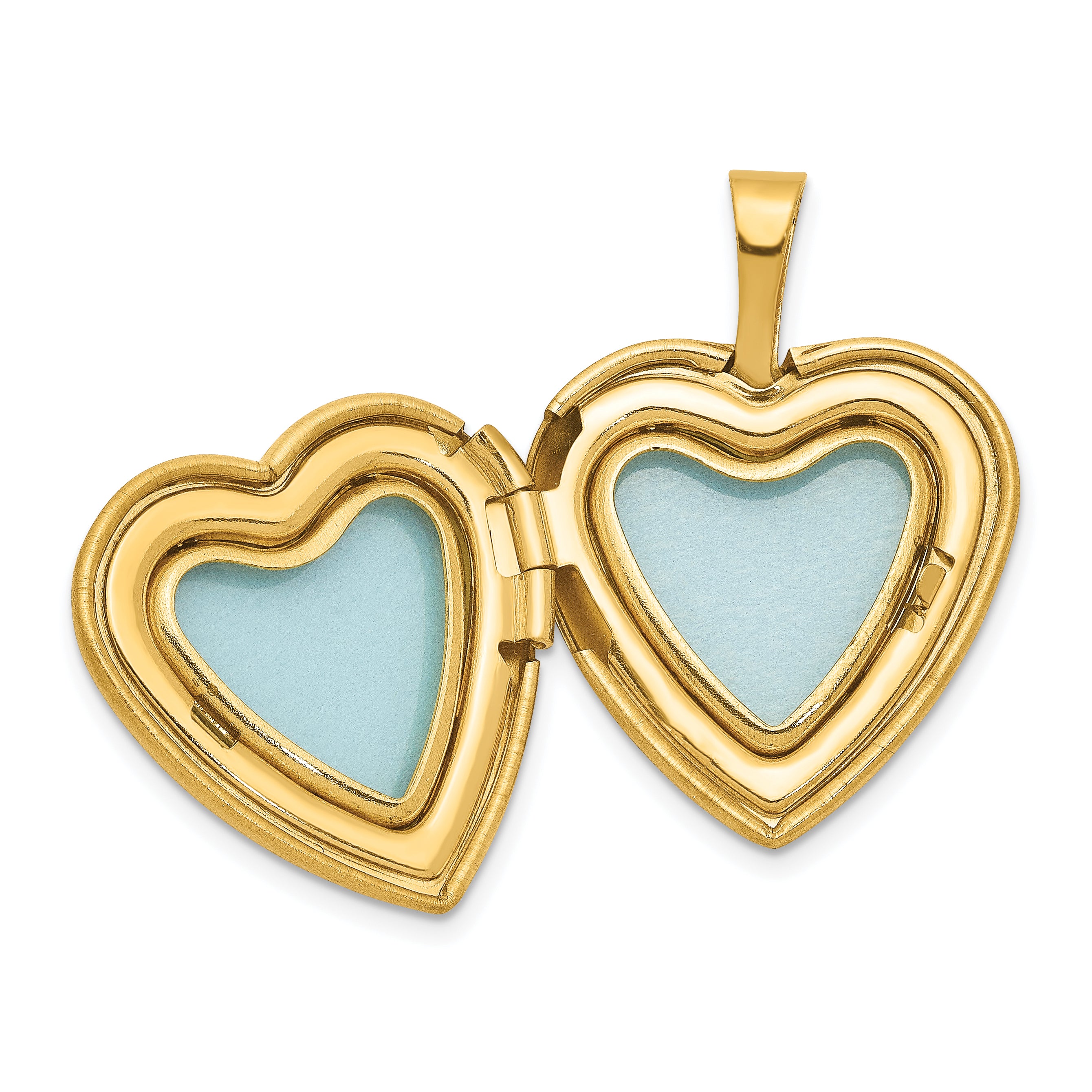 1/20 Gold-Filled 16mm Enameled Flower I Love You Heart Locket Necklace