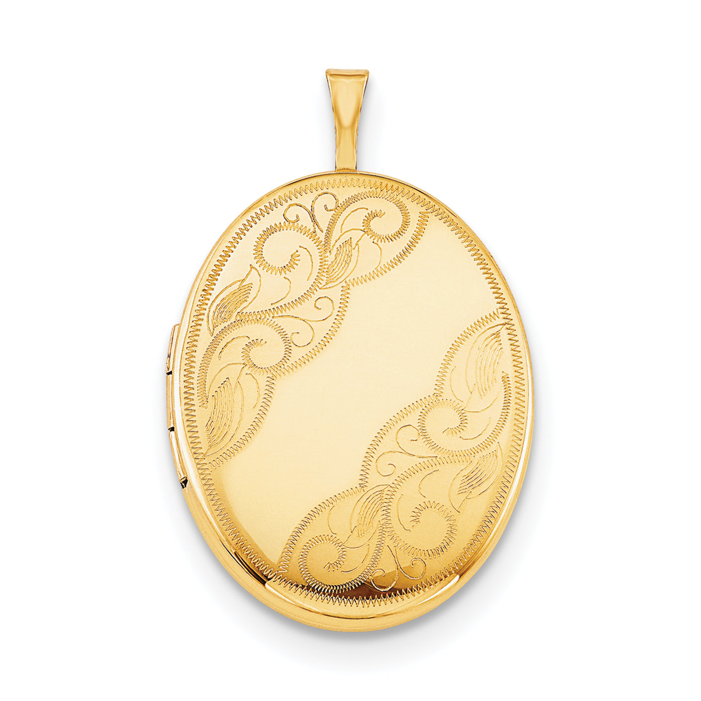 1/20 Gold Filled 26mm Swirled Oval Locket Necklace