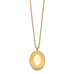 1/20 Gold Filled 26mm Leaf Border Oval Locket Necklace
