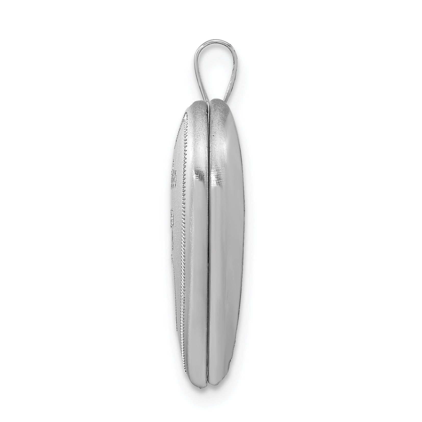 Sterling Silver Rhodium-plated 20mm Forever In My Heart Locket Secondary image