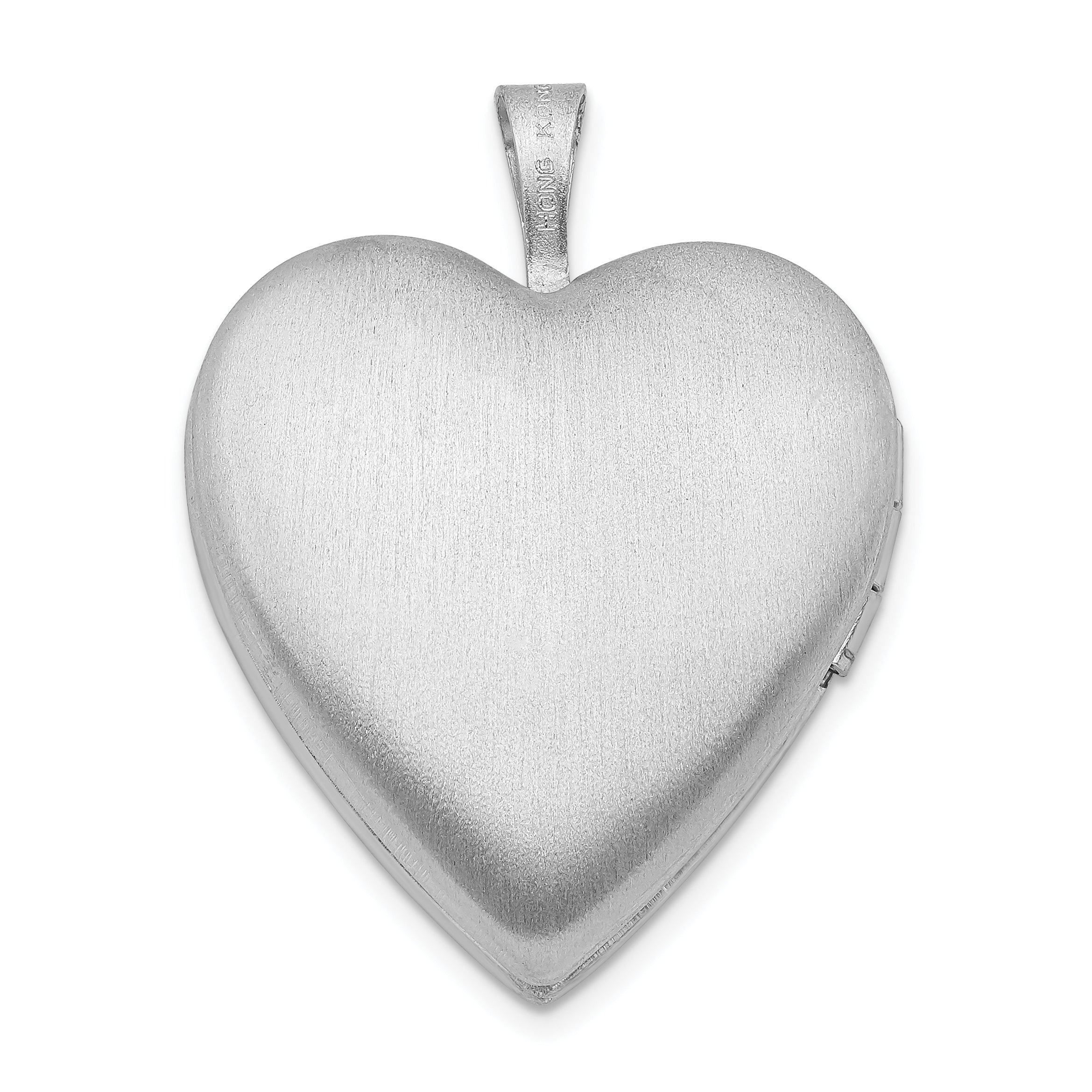 Sterling Silver Rhodium-plated 20mm with Diamond Star Heart Locket