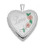 Sterling Silver Rhodium-plated 20mm D/C & Enameled Love Heart Locket