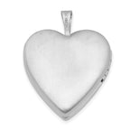 Sterling Silver Rhodium-plated 20mm Diamond Cut  Heart Locket