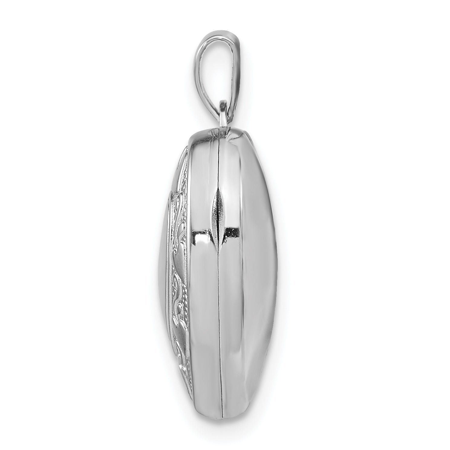 Sterling Silver Rhodium-plated Heart Locket Secondary image