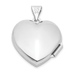 Sterling Silver Rhodium-plated Heart Locket