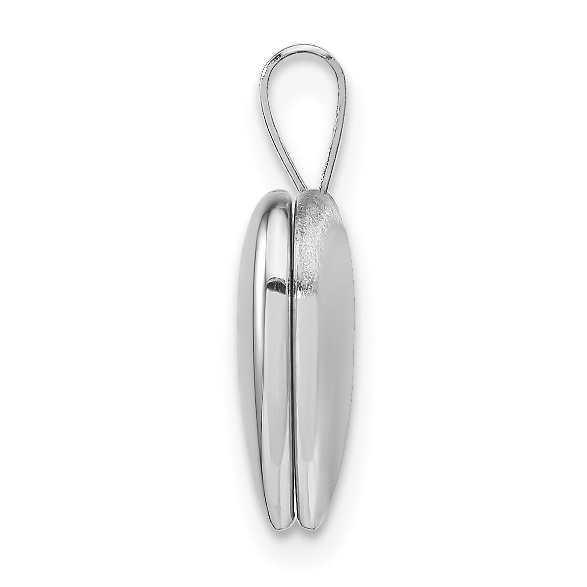 Sterling Silver Rhodium-plated Polished 12mm Heart Locket Secondary image