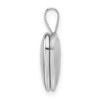 Sterling Silver Rhodium-plated Polished 12mm Heart Locket