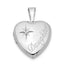 Sterling Silver Rhodium-plated & Diamond Daughter 12mm Heart Locket