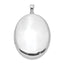 Sterling Silver Rhodium-plated Polished 34mm Oval Locket