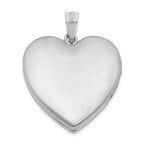 Sterling Silver Rhodium-plated Heart Locket