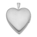 Sterling Silver Rhodium-plated Diamond D/C Dove & Flower Heart Locket