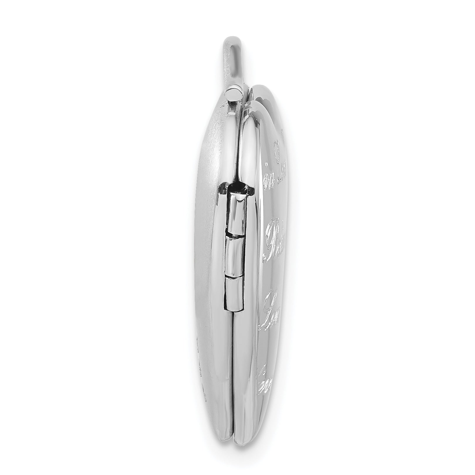 Sterling Silver Believe In Love 20mm Heart Locket Secondary image