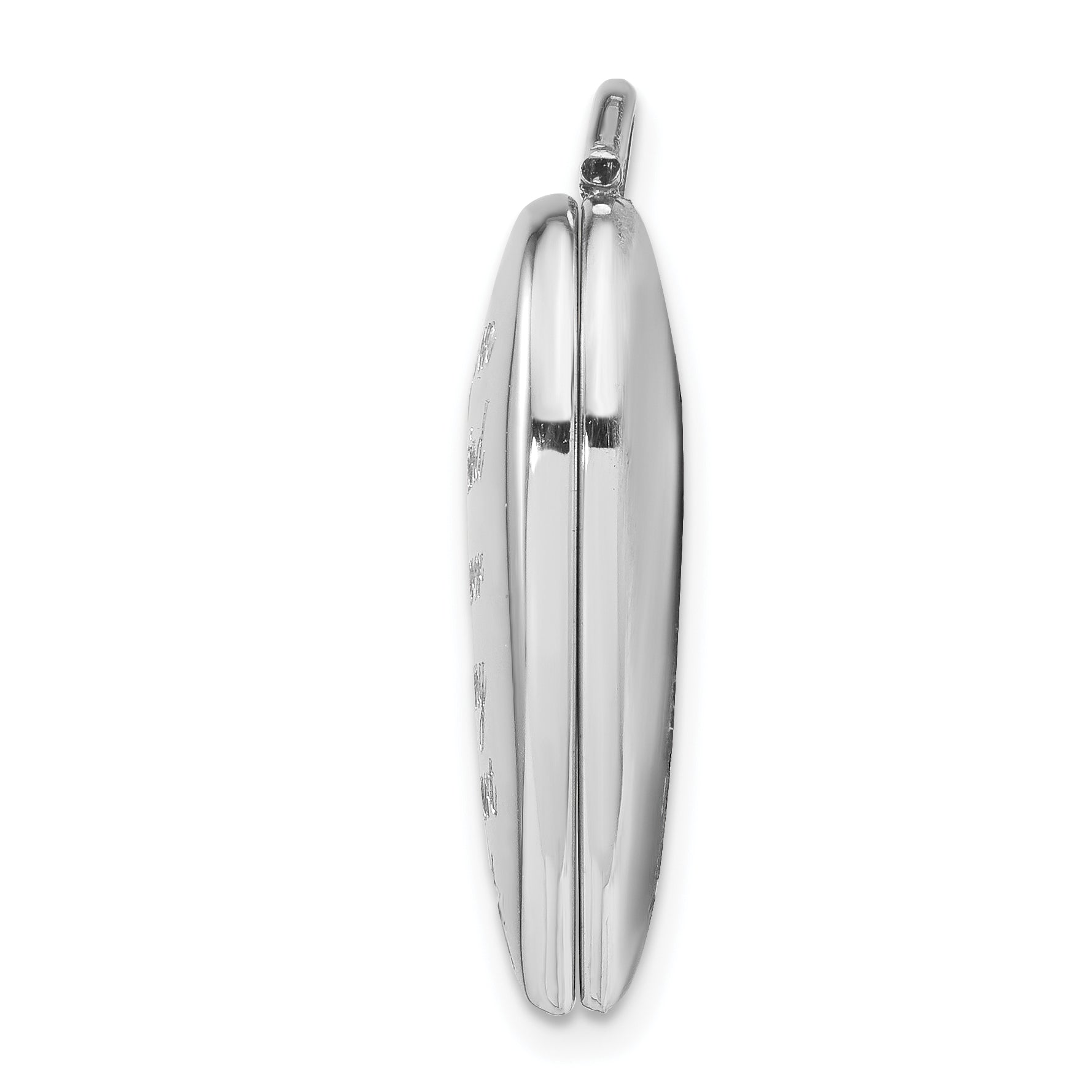 Sterling Silver Rhodium-plated Always On My Mind Forever In My Heart Locket Secondary image