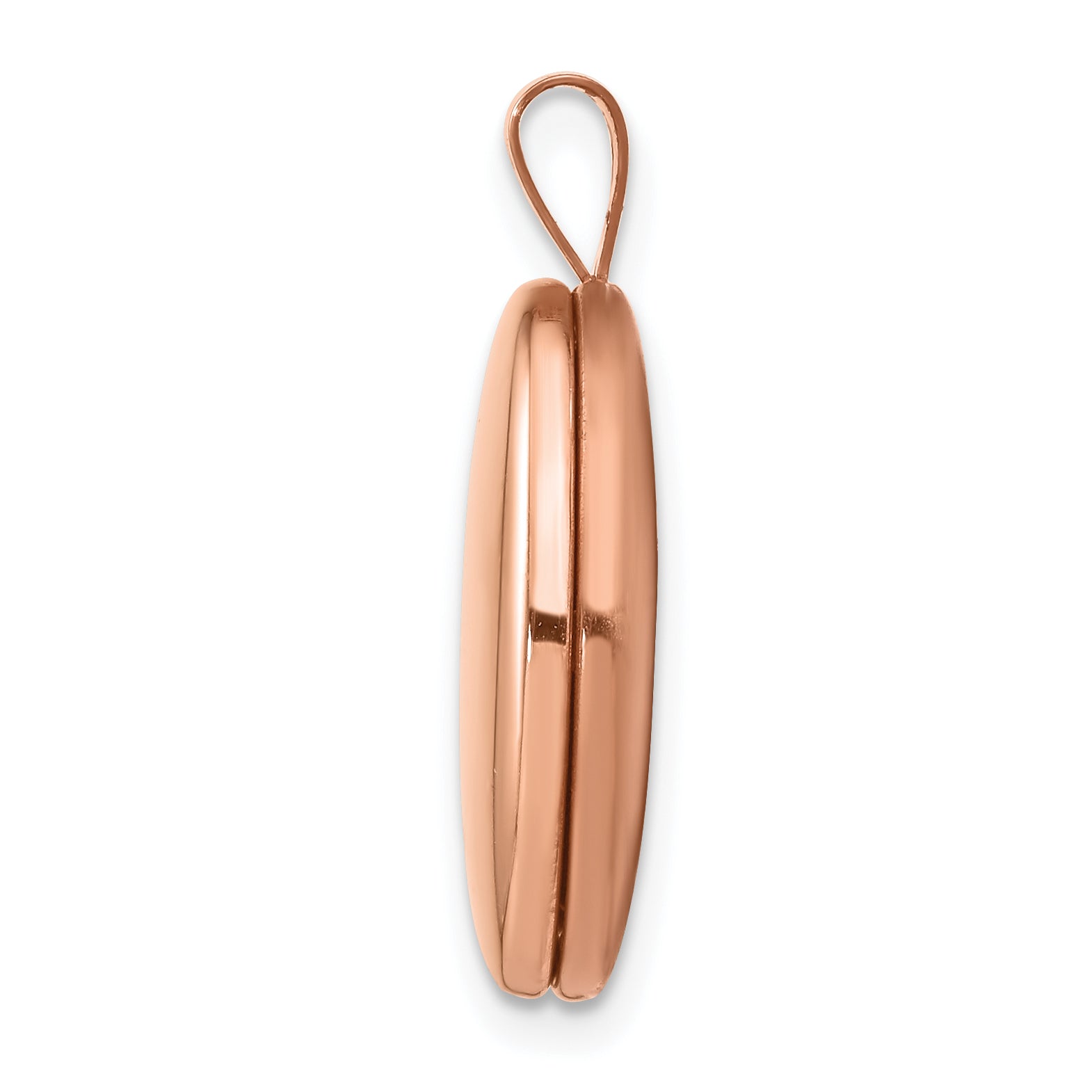 Sterling Silver Rose Gold-plated 20mm Polished Oval Locket Secondary image