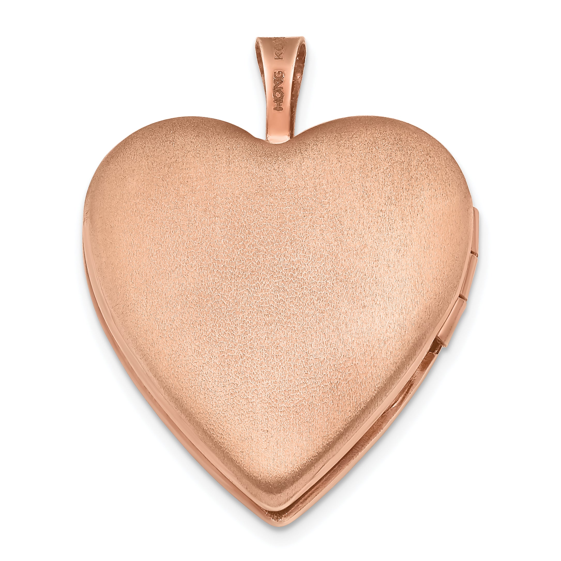 Sterling Silver Rose Gold-plated 20mm Double Hearts Heart Locket