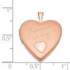 Sterling Silver Rose Gold-plated 20mm Forever in my Heart Locket