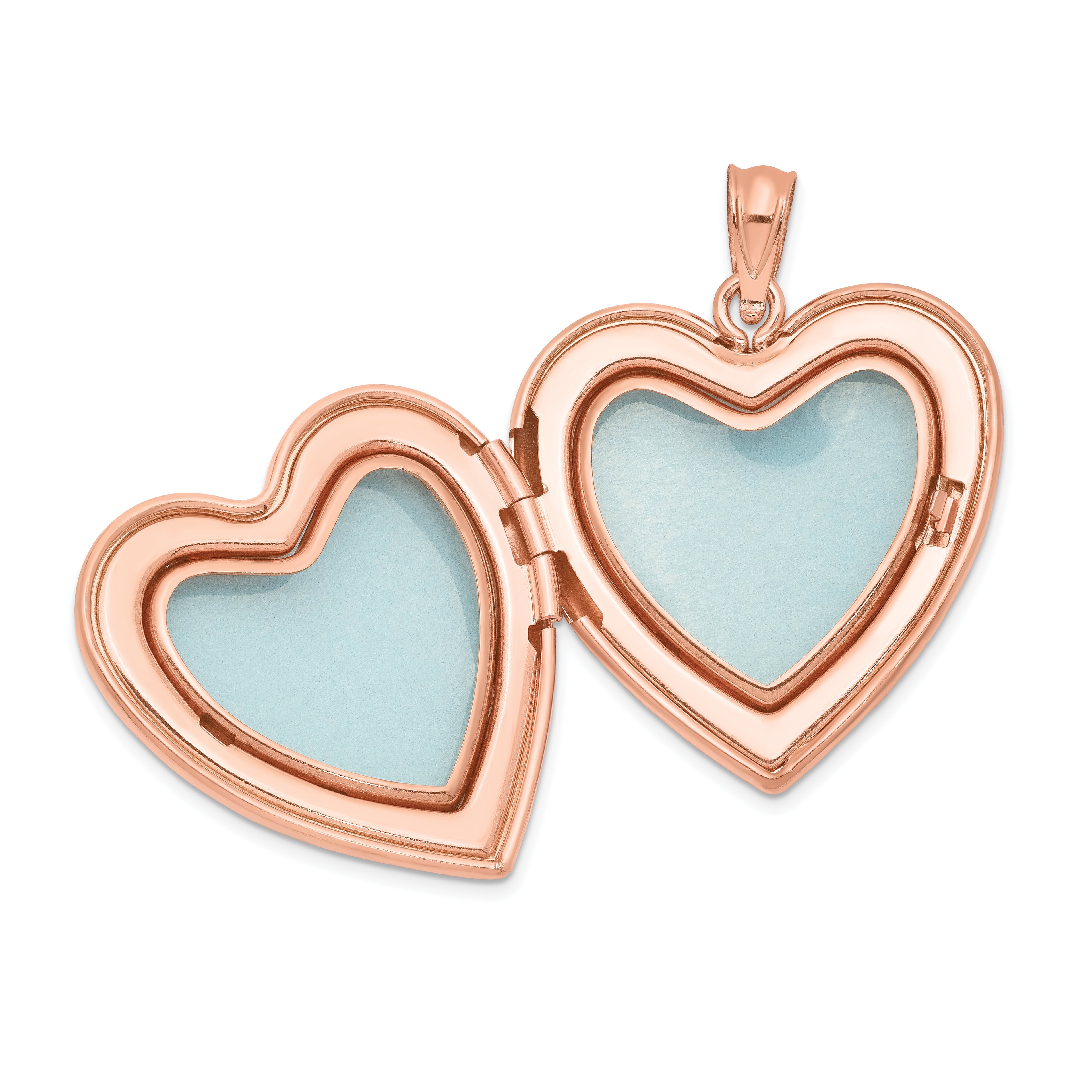 Sterling Silver Rose Gold-plated 24mm Swirl Design Heart Locket
