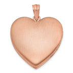 Sterling Silver Rose Gold-plated 24mm Scrolled Heart Family Locket
