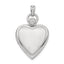 Sterling Silver Rhodium-plated 21mm Diamond Accented Satin Locket