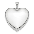 Sterling Silver Rhodium-plated 24mm Plain Ash Holder Heart Locket