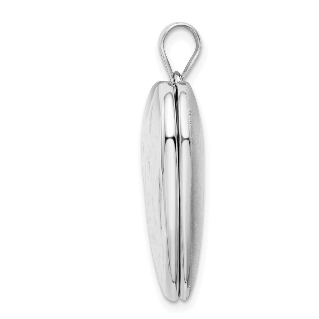 Sterling Silver Rhodium-plated 24mm Forever in My Heart Ash Holder Heart Lo