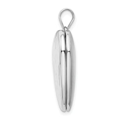 Sterling Silver Rhodium-plated 24mm Forever in My Heart Ash Holder Heart Lo