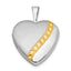 Sterling Silver Gold-tone Polished & Satin 16mm Heart Locket