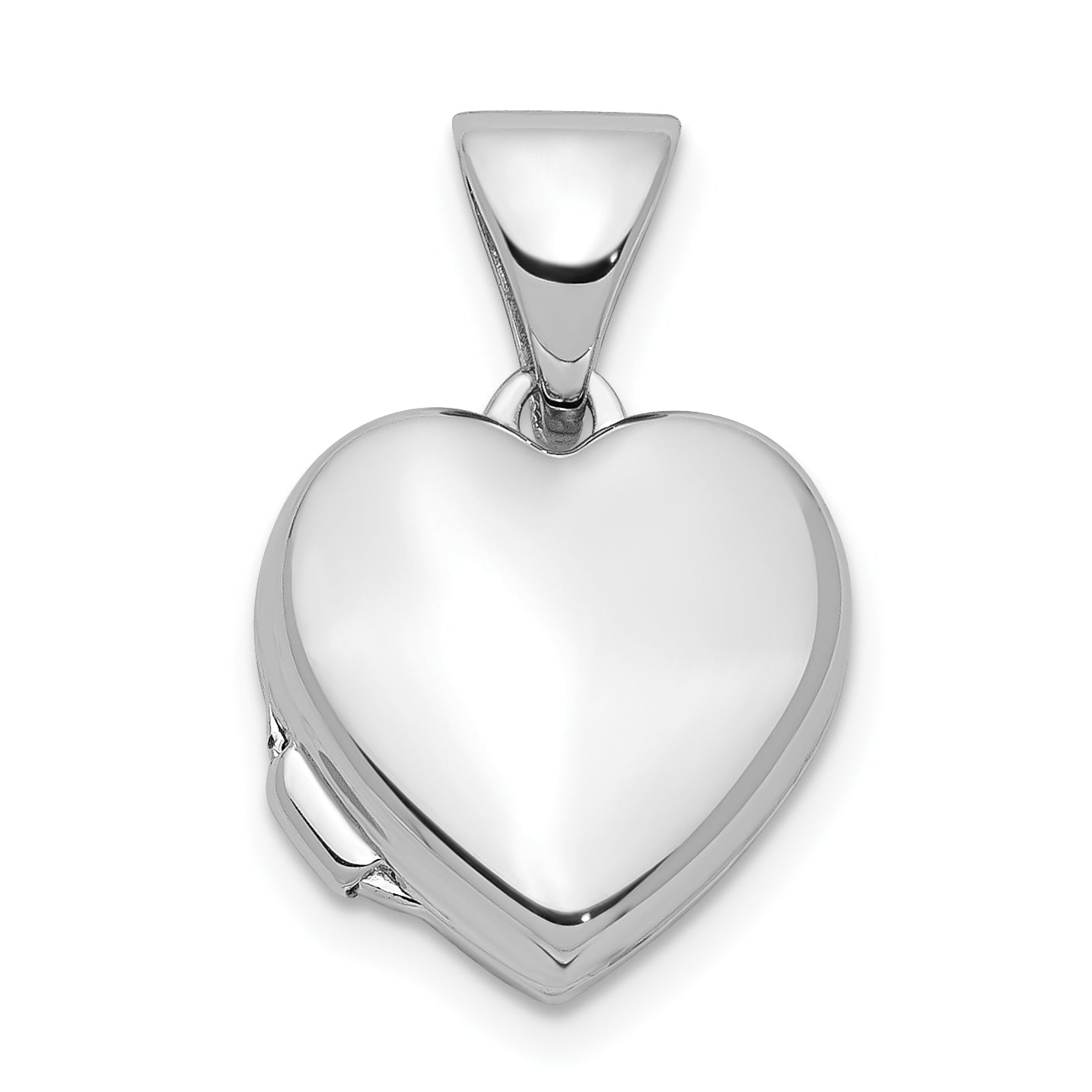 Sterling Silver Rhodium-plated Polished 10mm Heart Locket Main image