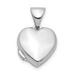 Sterling Silver Rhodium-plated Polished 10mm Heart Locket