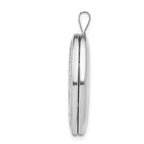 Sterling Silver Rhodium-plated Oval Tree 26mm Locket