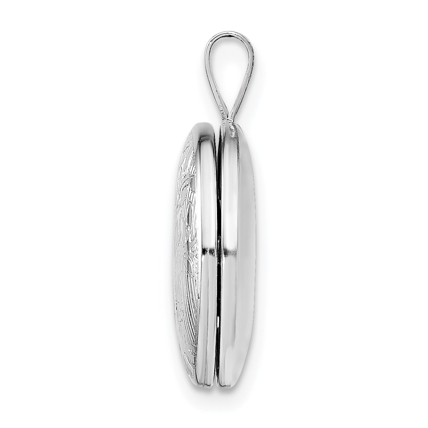 Sterling Silver Rhodium-plated Round Tree Design Locket Secondary image