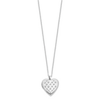 Diamond Fascination Diamond Mystique Sterling Silver Platinum-plated Diamond Heart Locket